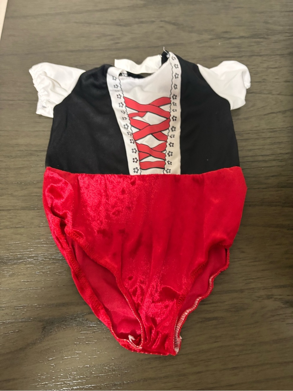 Kids Red and Black Pirate Costume Bodysuit